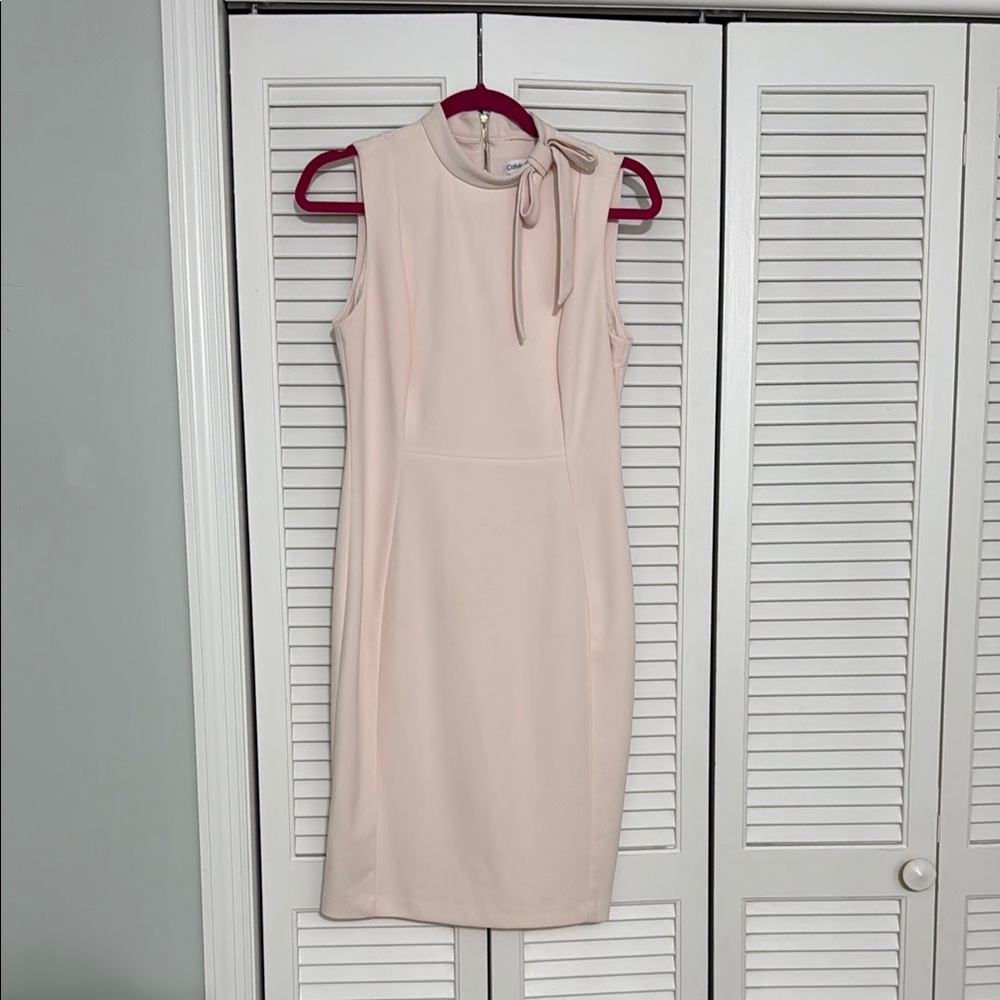 Elegant Pale Pink  Sleeveless Dress